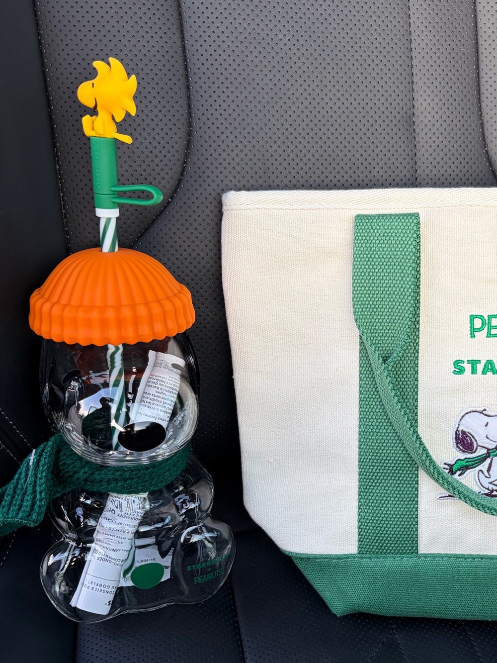 Peanuts Woodstock Orange Lid & Green Straw Double-Bubble Party Cup